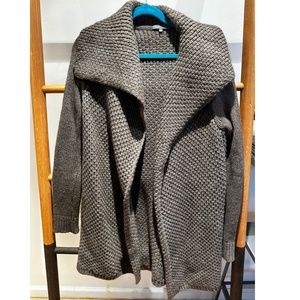 Vince (Small) gray/brown open front sweater